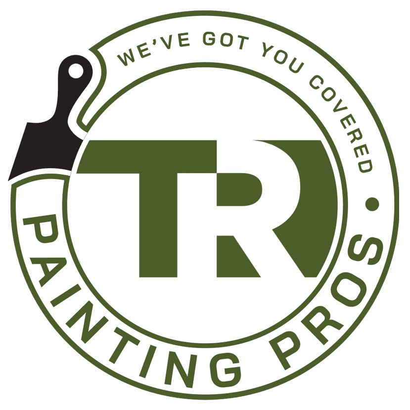 TRPaintin Pros Circle Logo White Brush Cutout Circle TR Painting Pros